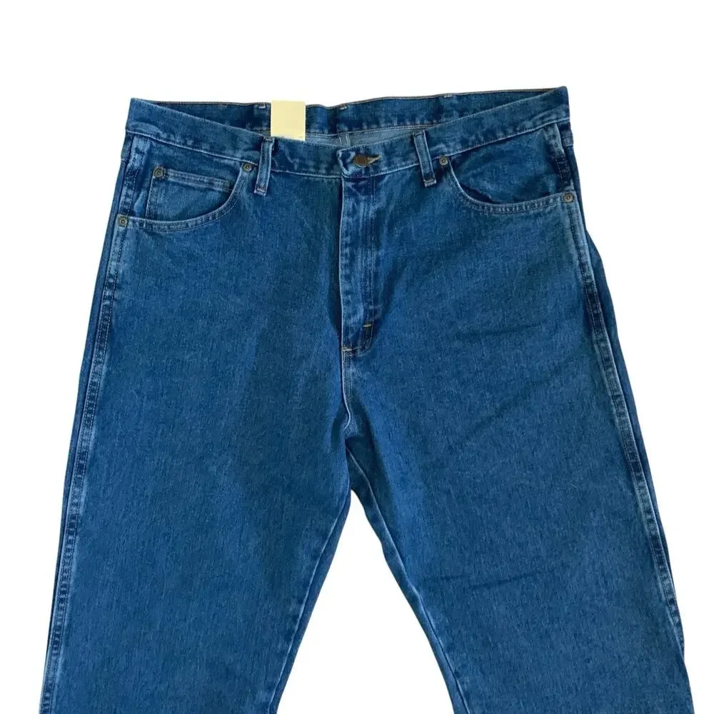 Wrangler Rugged Wear Men's Size 38x36 Relaxed Fit Zip Fly Denim Jeans Brand New